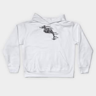 Seahorse Skeleton Kids Hoodie